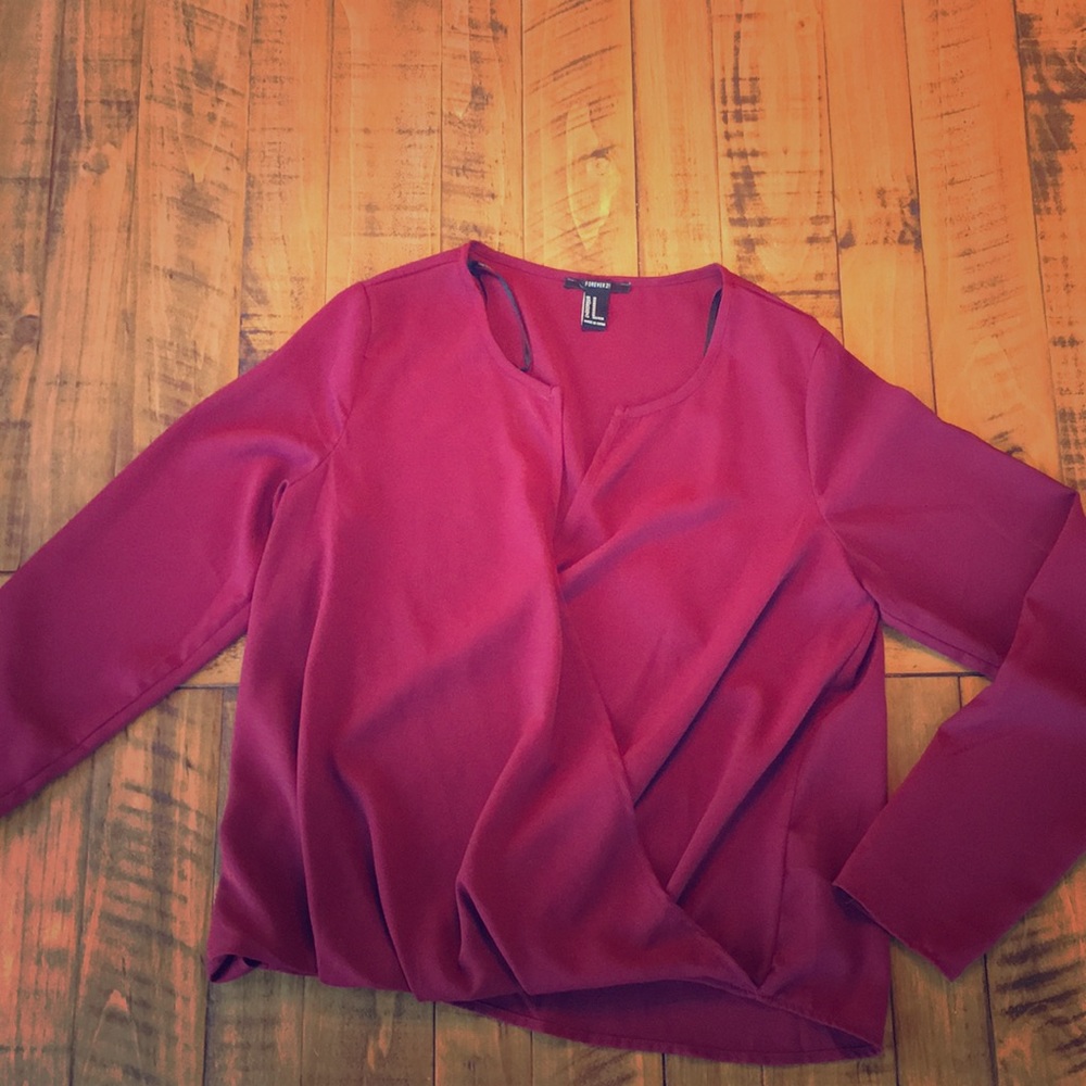 Maroon Forever 21 Blouse
